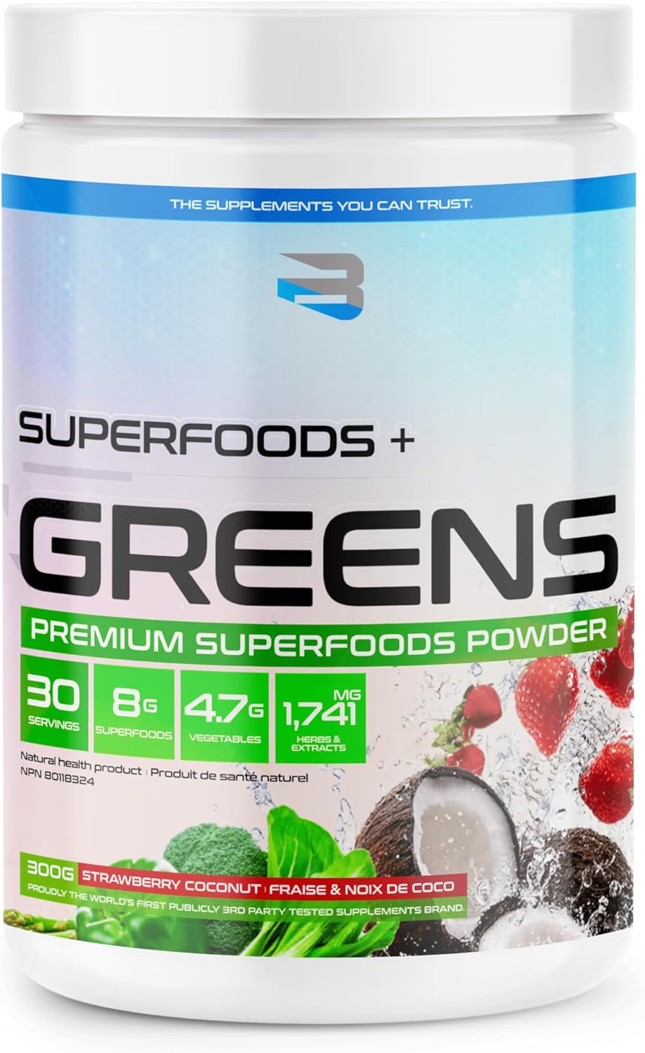 Believe Supplements Organic Greens (30 servings)