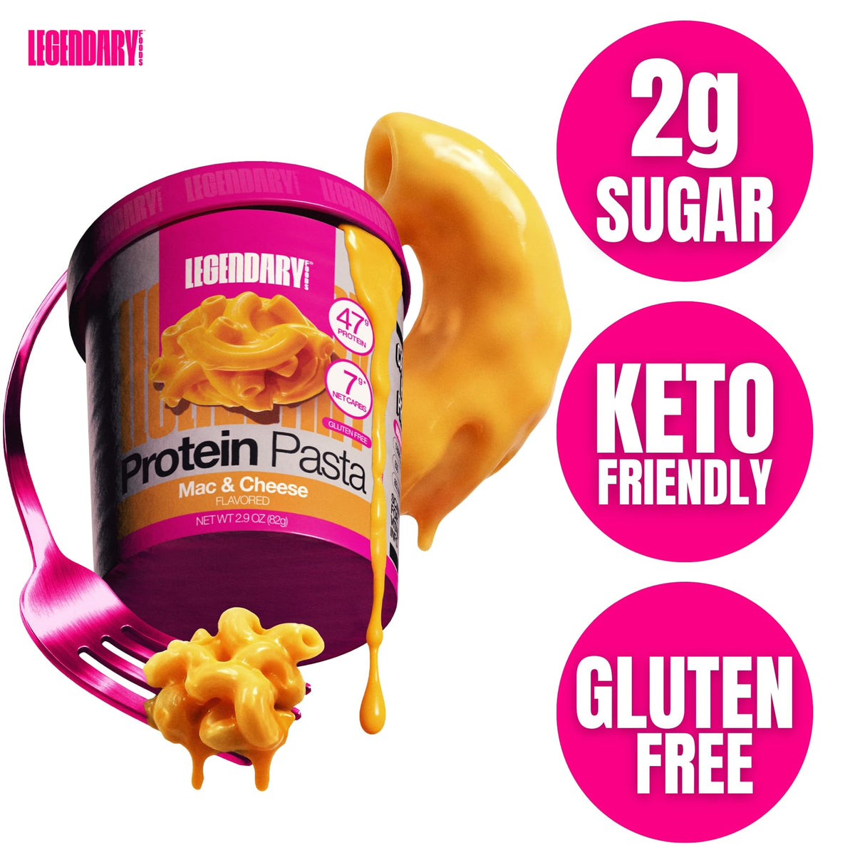 Legendary Protein Pasta — 47g+ Protein, Gluten-Free, Keto (1 cup)