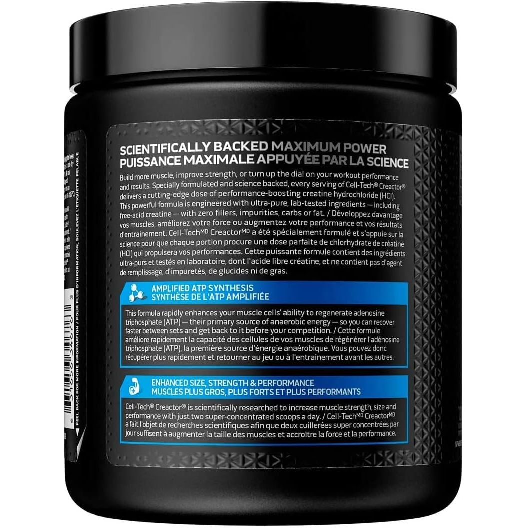 MuscleTech Creactor - Créatine HCL et créatine acide libre (120 portions)