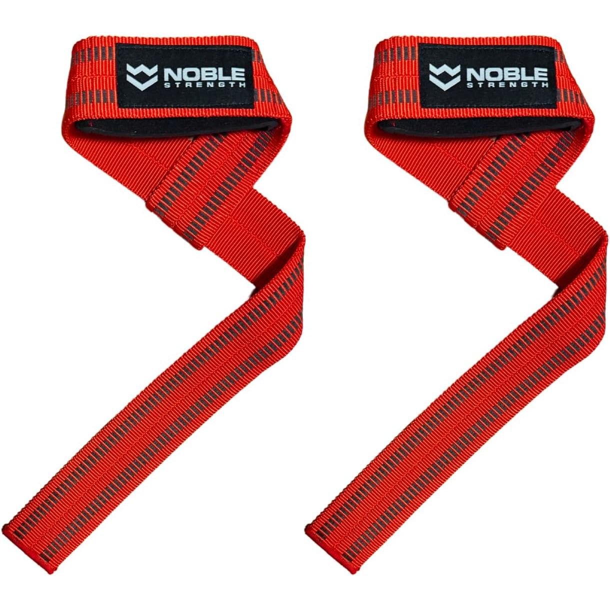 Noble Strength 24 inch single-loop lifting straps for deadlifts and rows, 1 pair