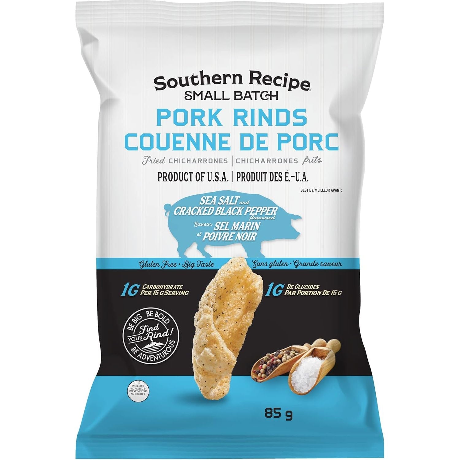 Southern Recipe Pork Rinds (1 bag of 45g protein) BEST BY APRIL 11, 2024