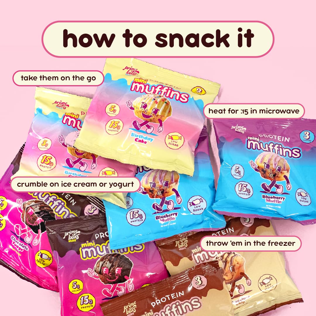 AP Prime Bites Keto GF Mini Protein Muffins (1 pack of 3 mini muffins)