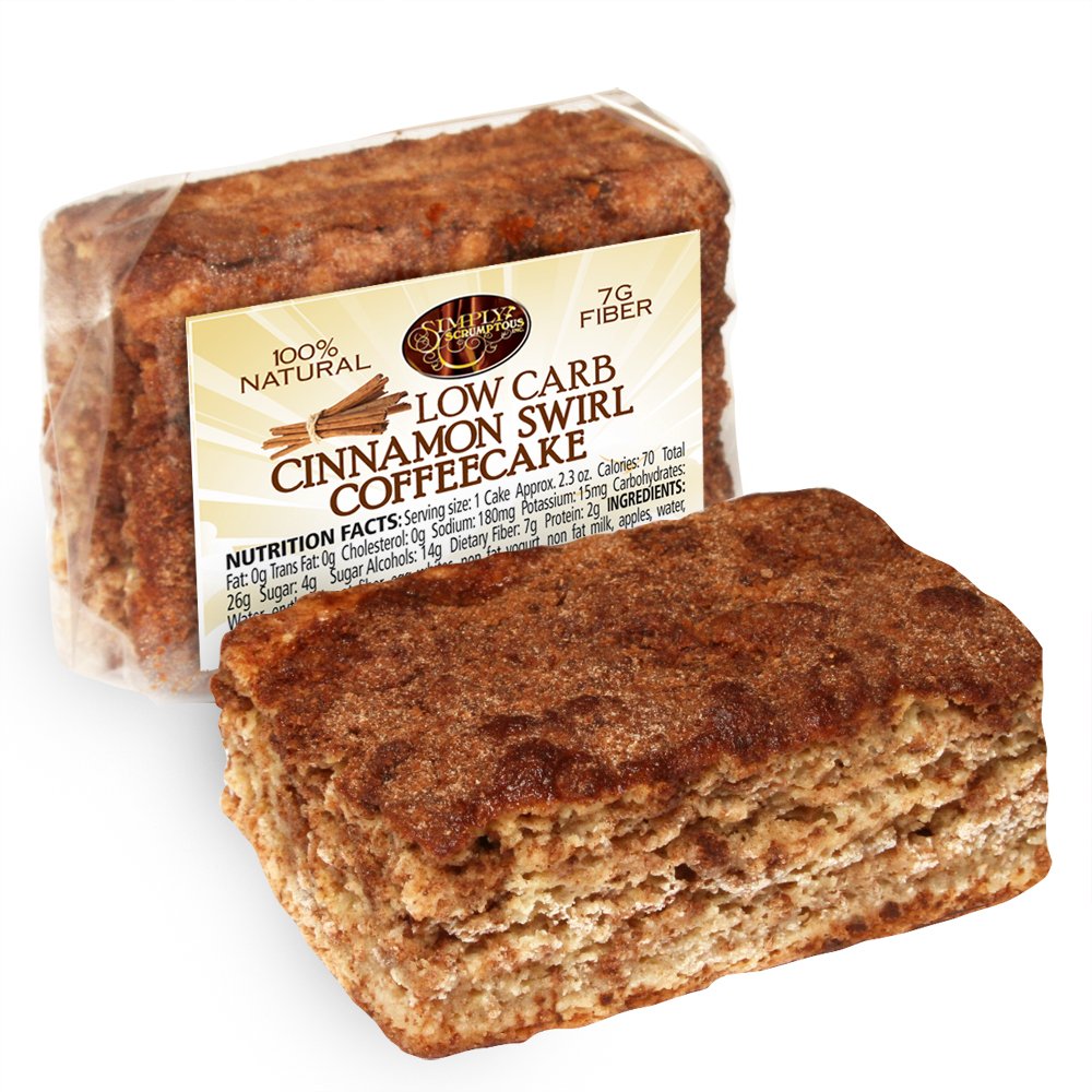 Simply Scrumptous Low Carb Fat Free Coffee Cakes (1 cake) *KEEP FROZEN*