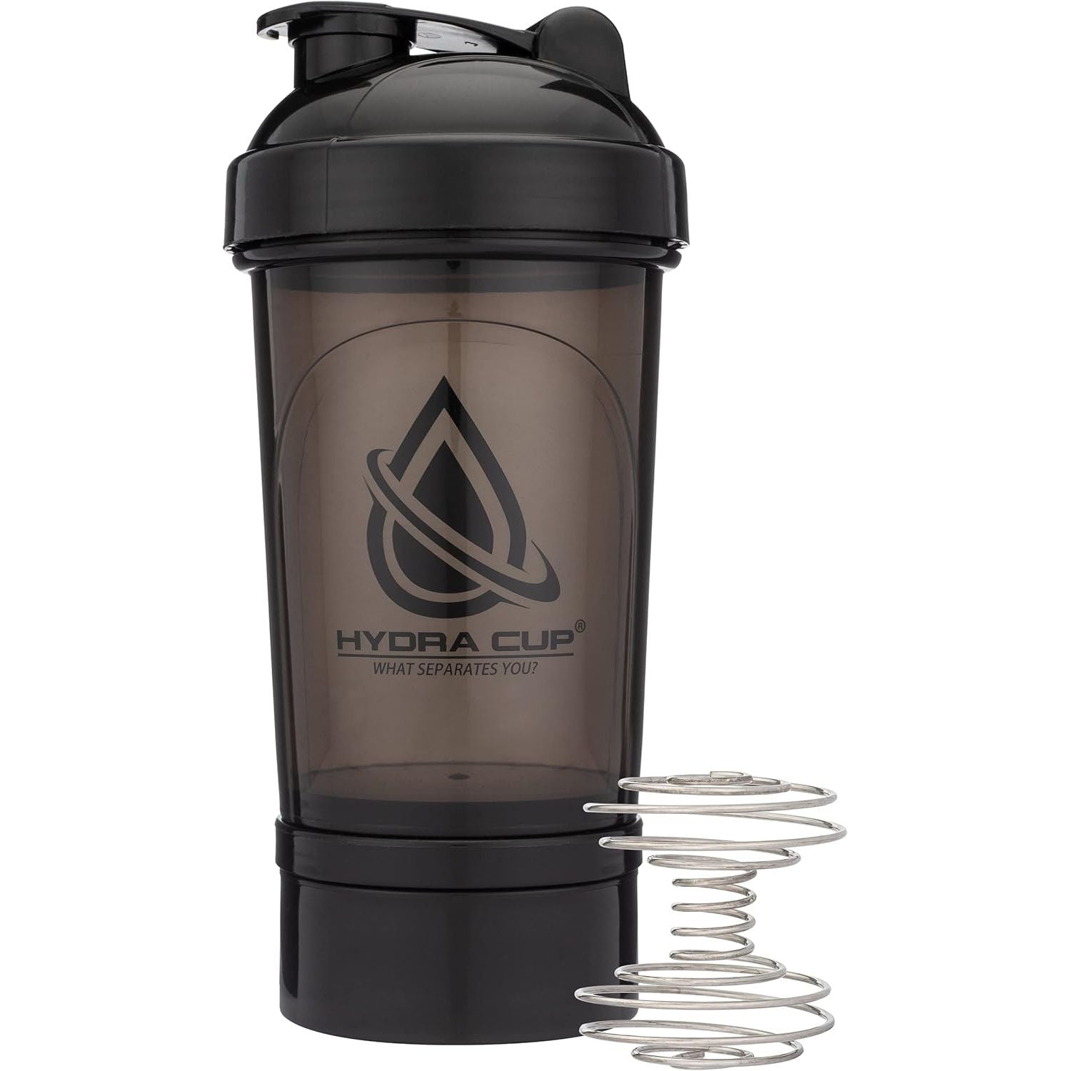 Hydra cup Shaker 22oz (with compartment) - Top Nutrition and Fitness  Canada  Black