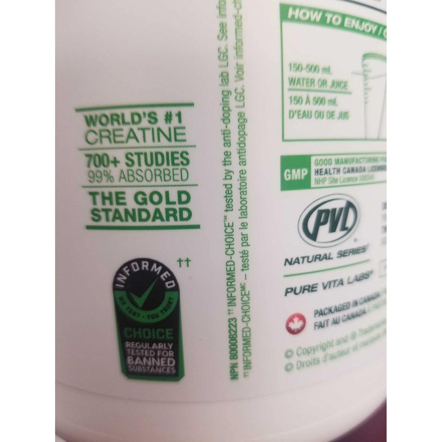 PVL 100% Pure Creatine Monohydrate — Micronized, Pharmaceutical-Grade, Unflavoured (1000g / 200 Servings) — micronized creatine monohydrate powder (view 6)