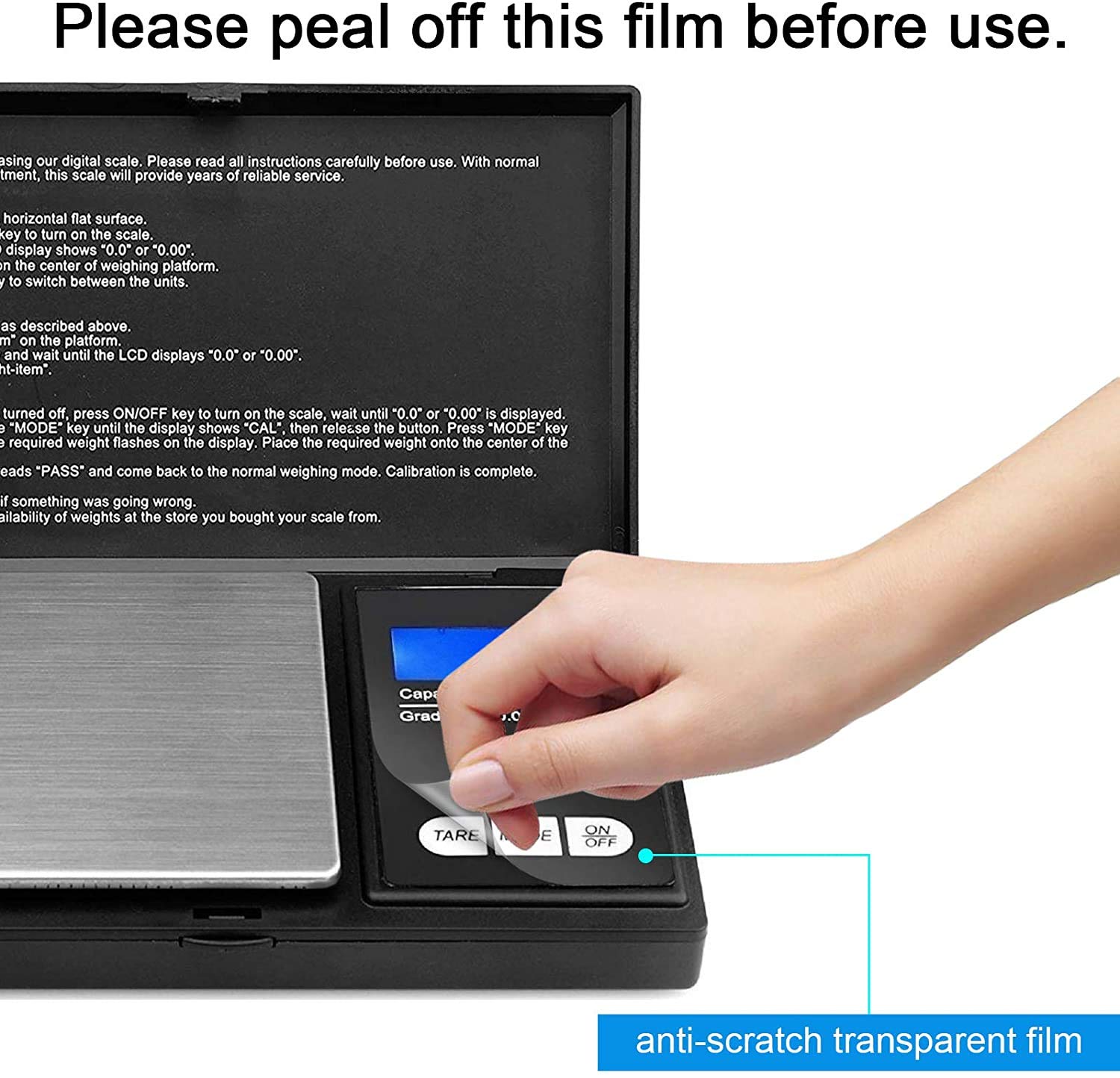Pocket scale backlit LCD showing precise gram reading for supplement and macro portioning