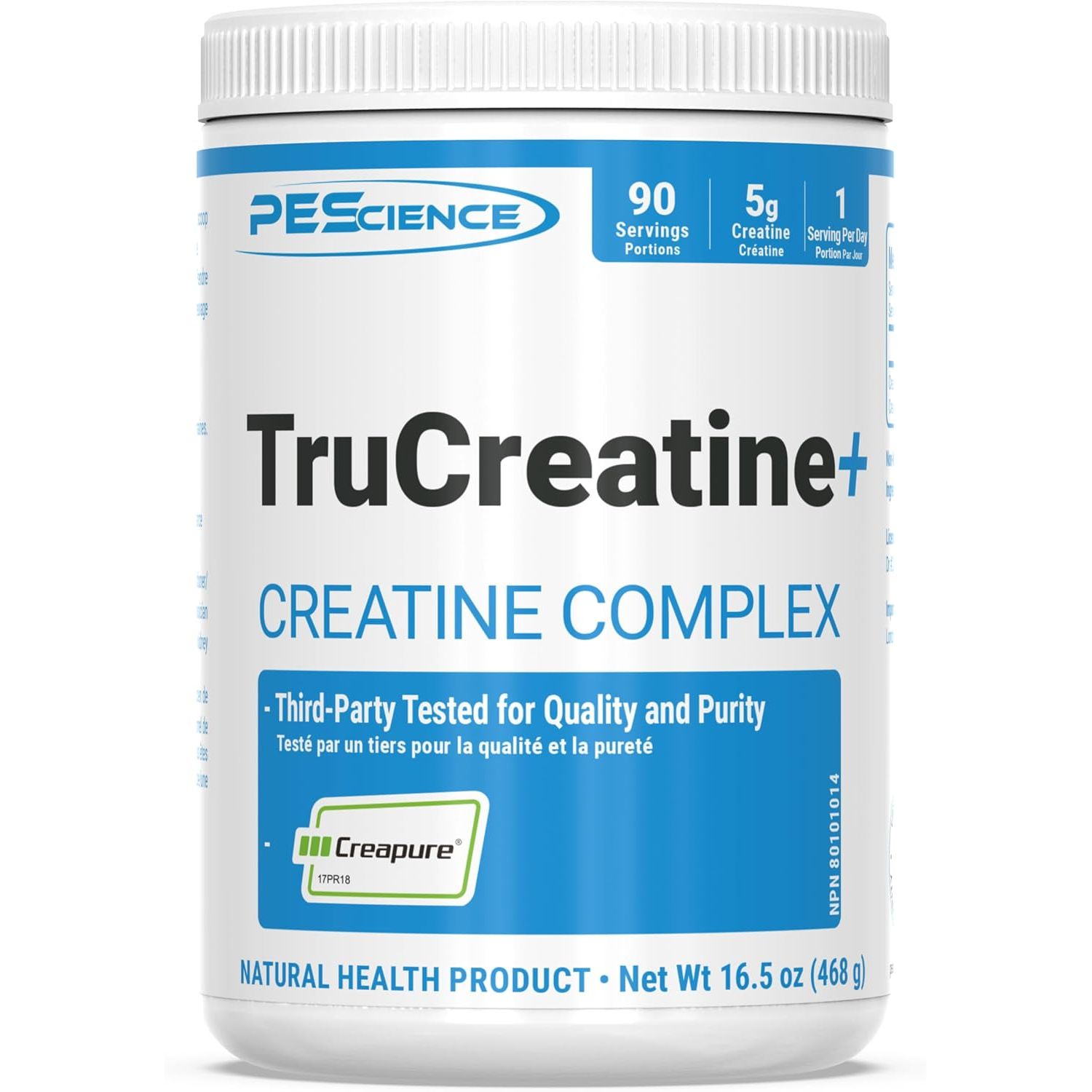 PEScience TruCreatine+ Creapure® micronisée créatine monohydrate poudre (90 portions) — micronisée créatine monohydrate poudre