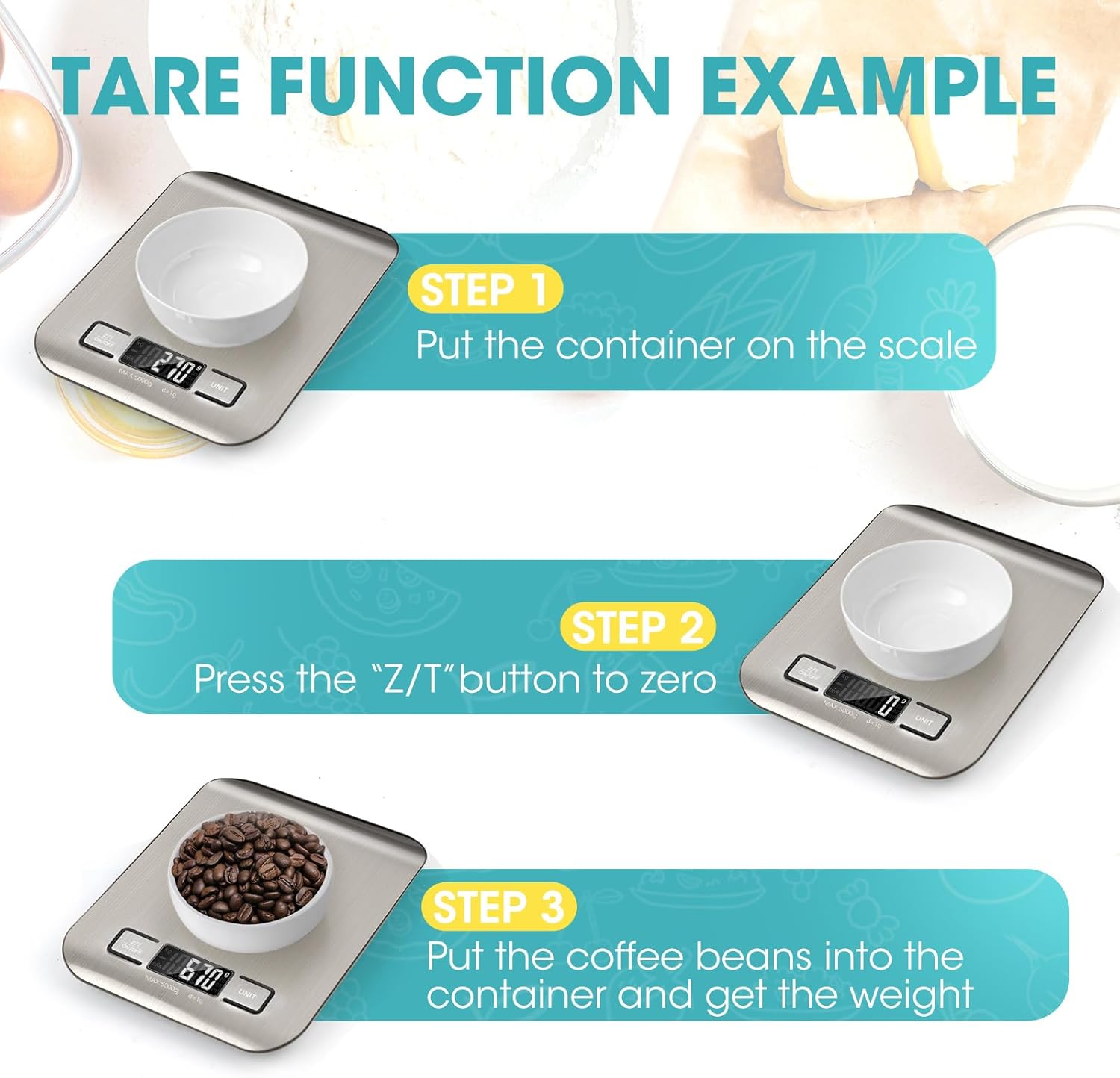 Digital Food Weight Scale (1 scale w. battery included)
