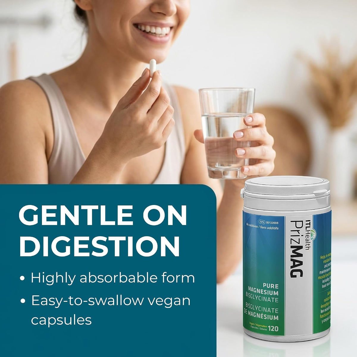 ITL Health PrizMAG Magnesium Bisglycinate (120 caps)