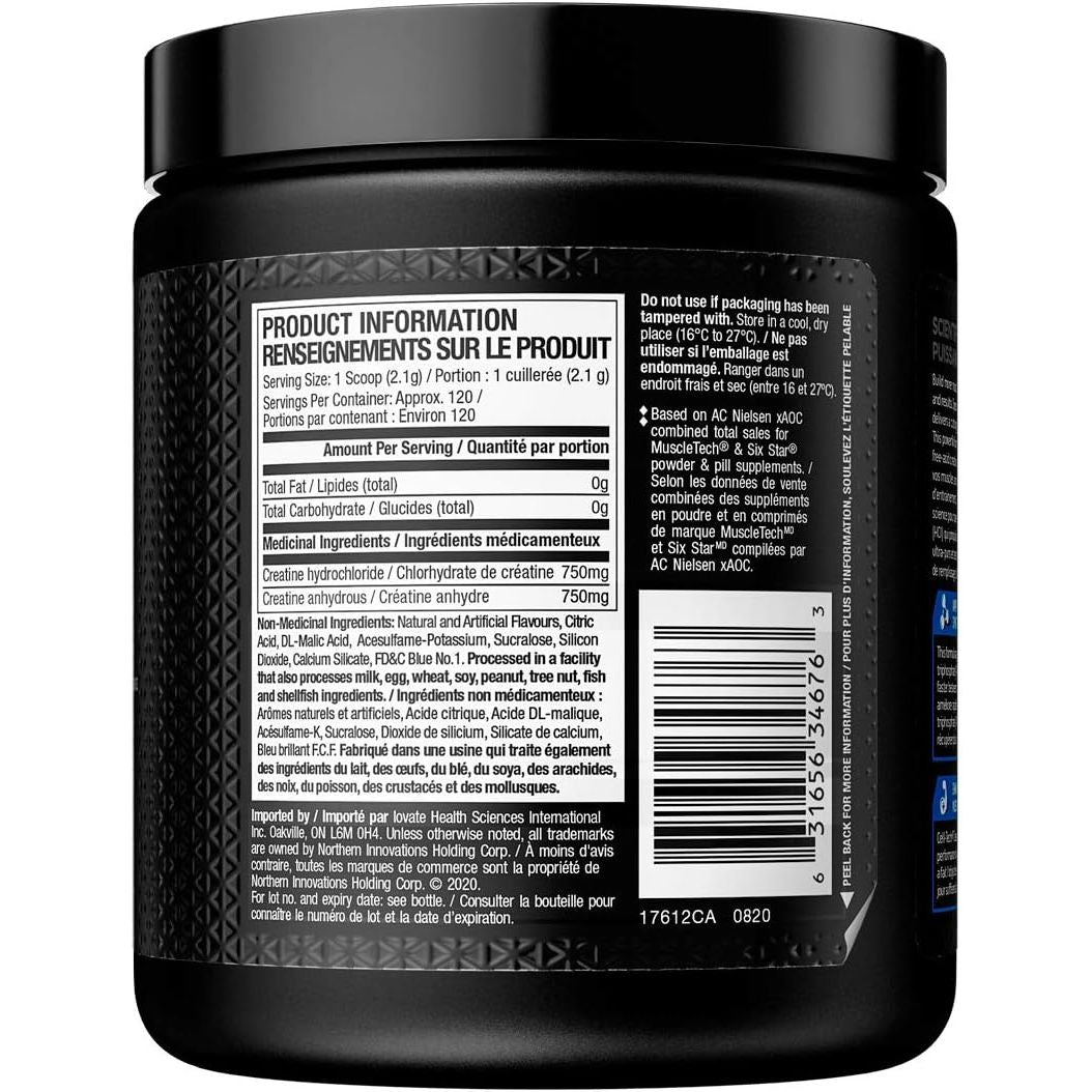 MuscleTech Creactor - Créatine HCL et créatine acide libre (120 portions)