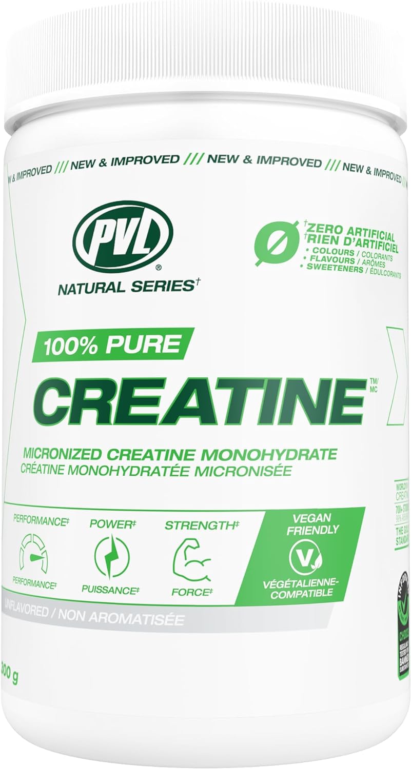 Monohidrato de creatina de grado farmacéutico 100 % puro PVL (300 g)