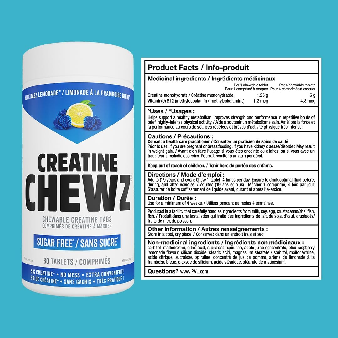 PVL Creatine Chewz (80 chewables)