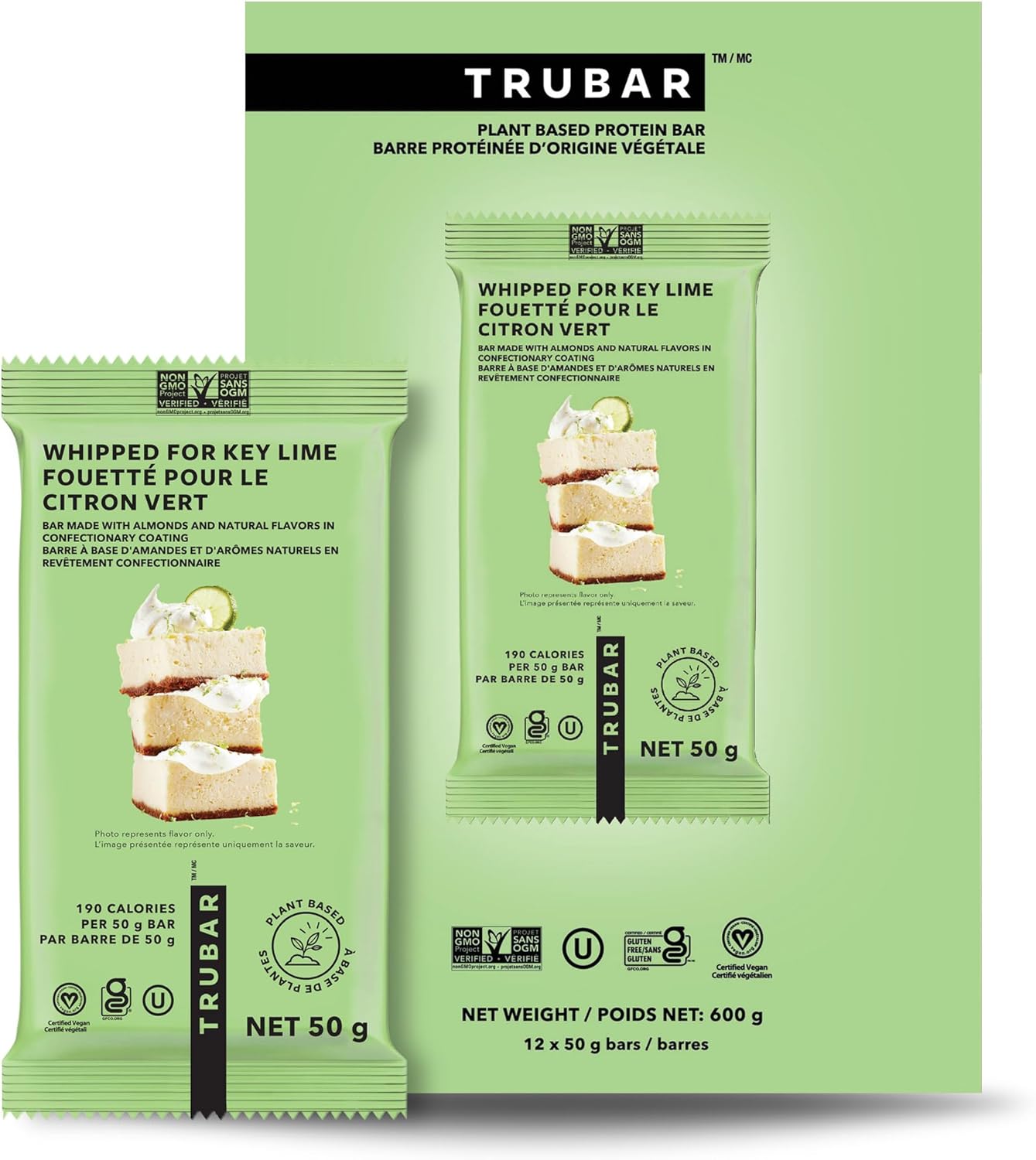 TRUBAR Vegan Protein Bar (1 box of 12 bars)