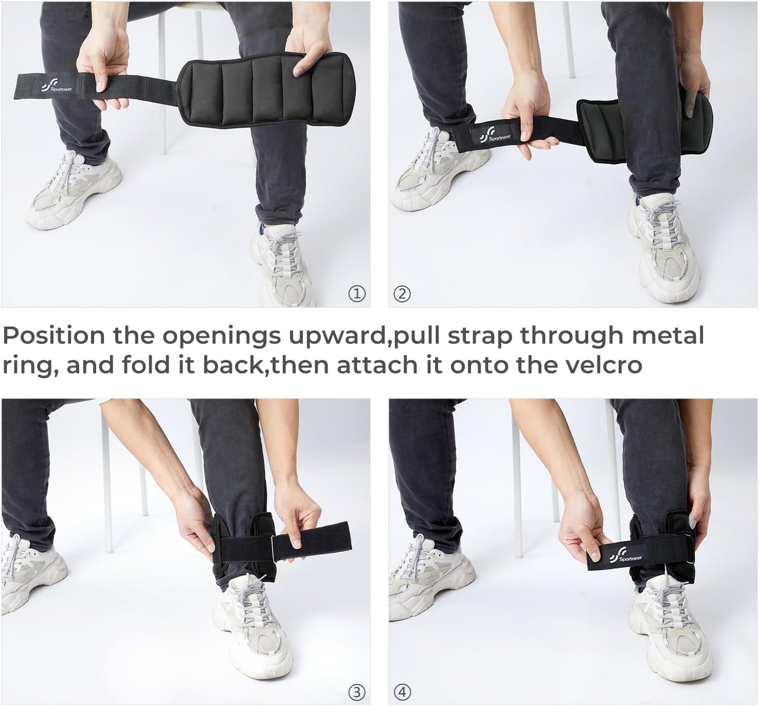 Sportneer Adjustable Ankle & Wrist Weights (2 Pack adjustable from 1-4 lbs)