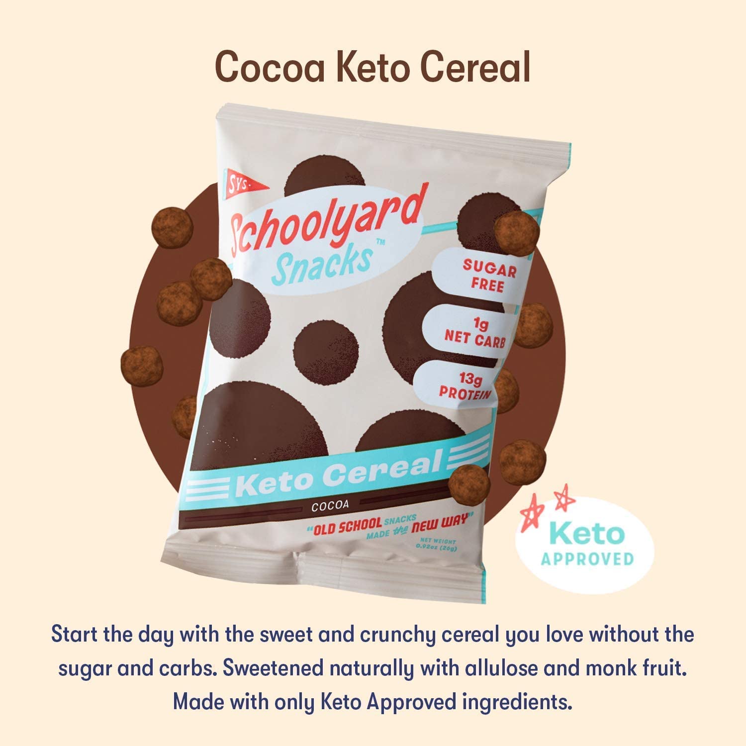 Schoolyard Snacks SWEET Keto GF Protein Cereal (1 bag)