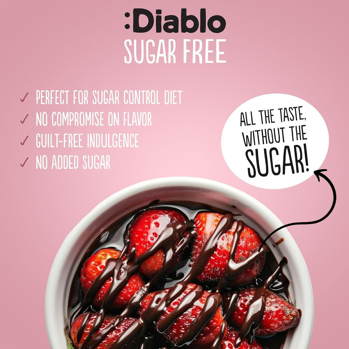 Diablo Sugar Free Hazelnut & Chocolate Spread (1 jar)