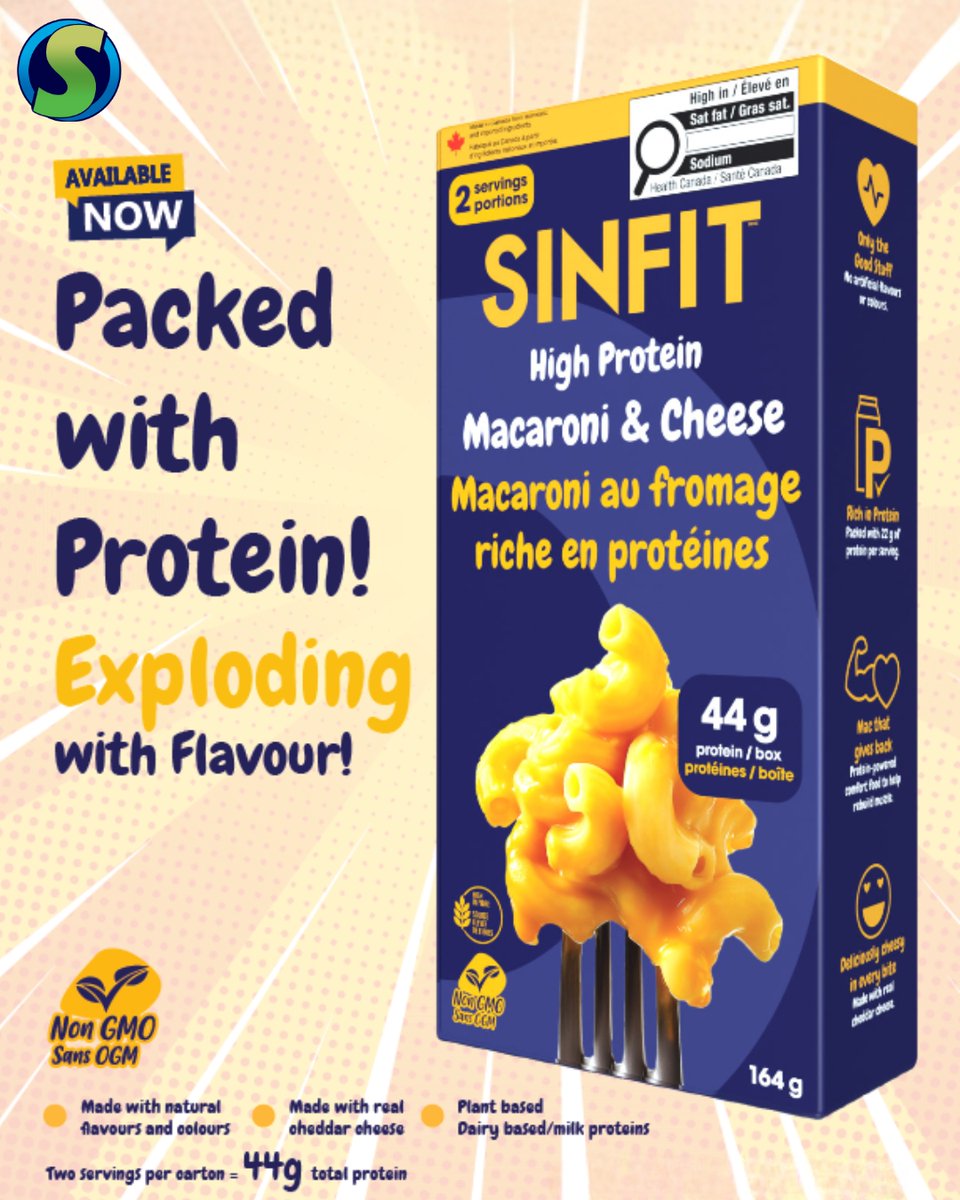 SINFIT Mac and Cheese (1 box of 2 servings)