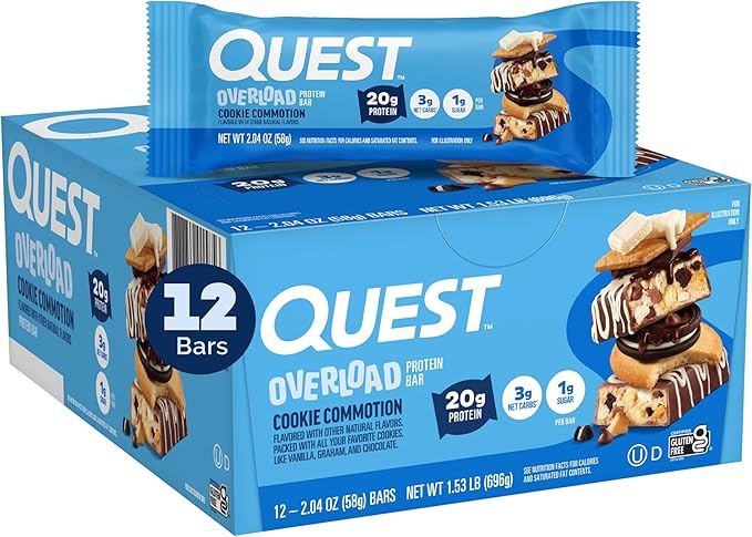 Quest Nutrition Overload Protein Bar (1 BOX of 12)