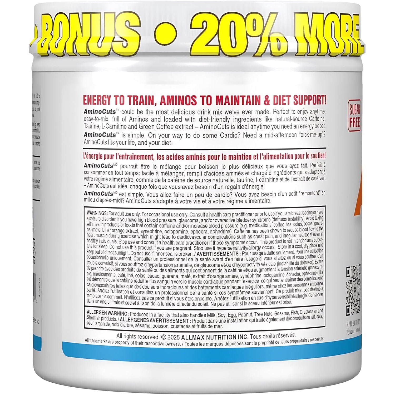 Allmax ACuts Amino Energy Fat Burning Powder (36 Servings)