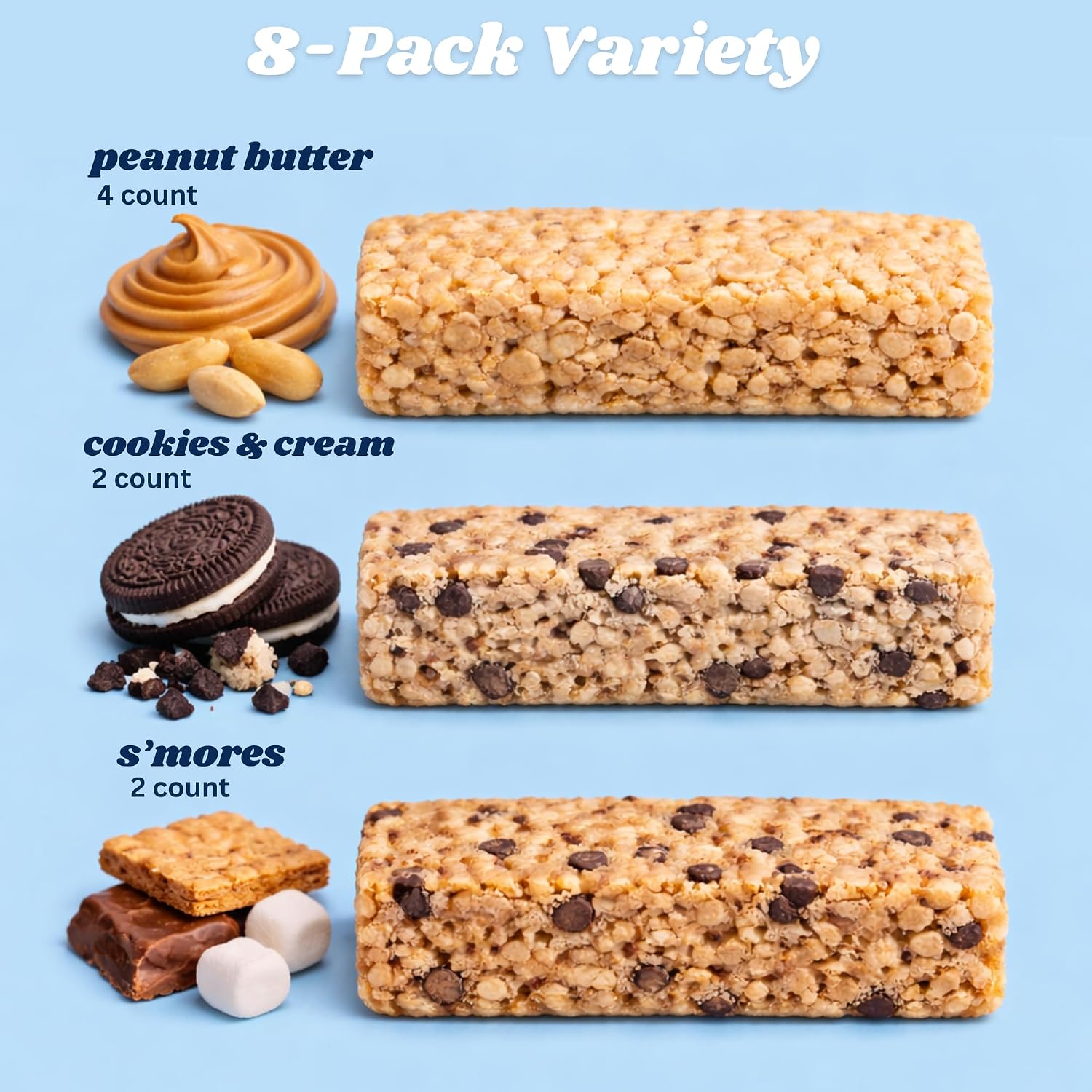 Tide Treats GF Crispy Rice Protein Bar (1 Bar) - 25g Protein, Low Sugar