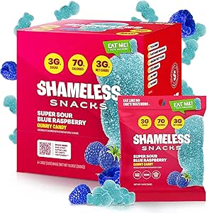 Shameless Snacks Low Sugar Vegan Gummy Candy (BOX of 6)