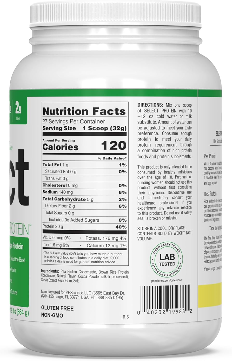 PEScience Select Vegan Protein (27 servings)