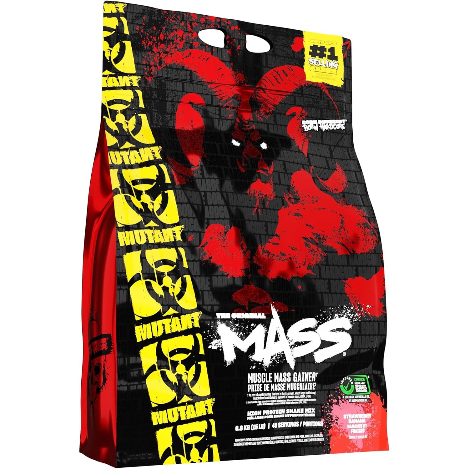 Mutant Mass Gainer Whey Protein Powder (15lb)