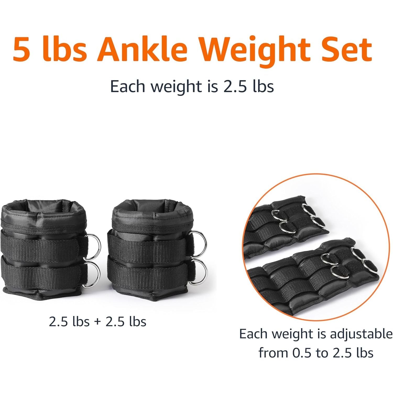 Adjustable Ankle & Wrist Weights (1 pair)