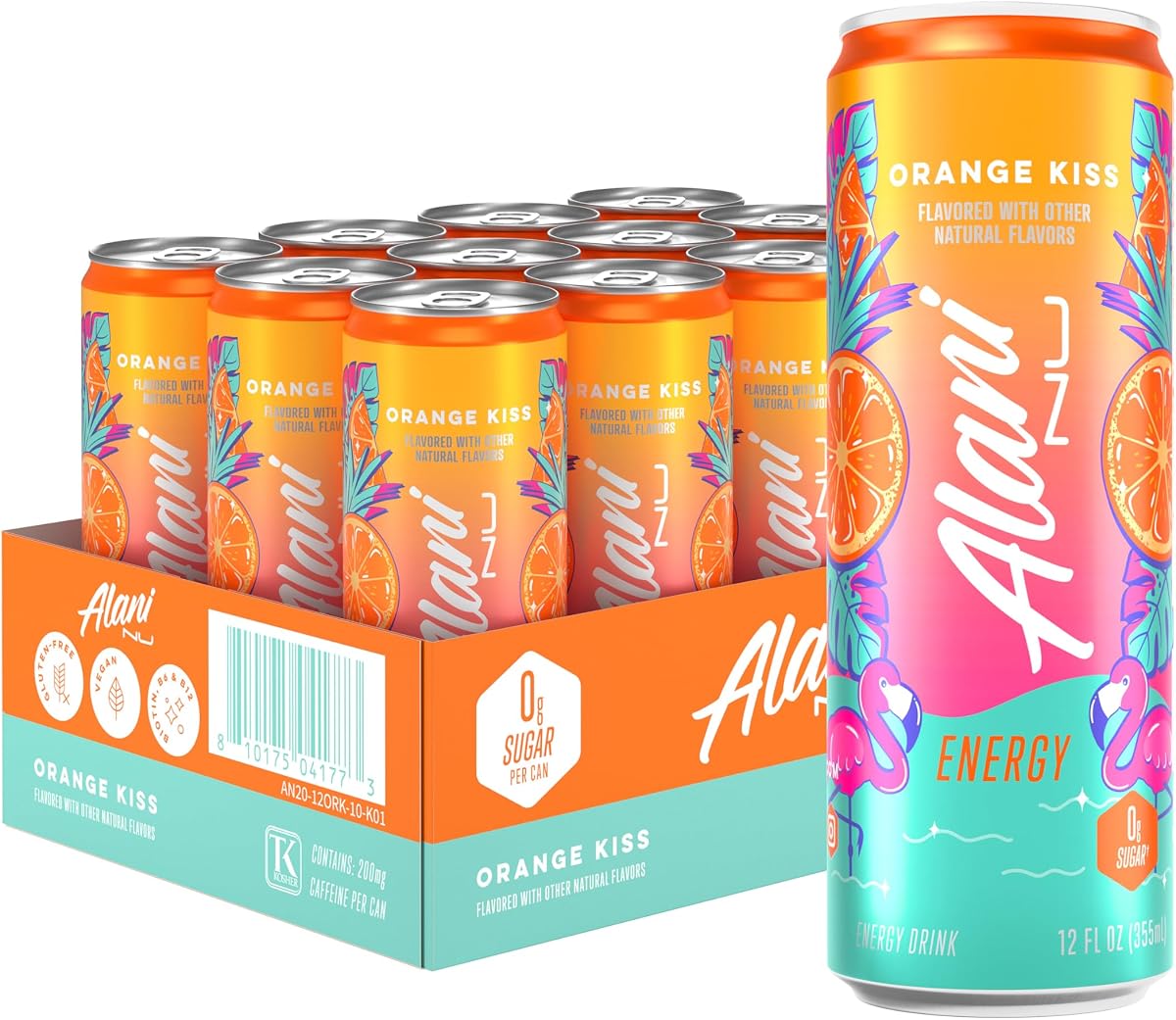 Alani Nu Energy case of 12 — Orange Kiss
