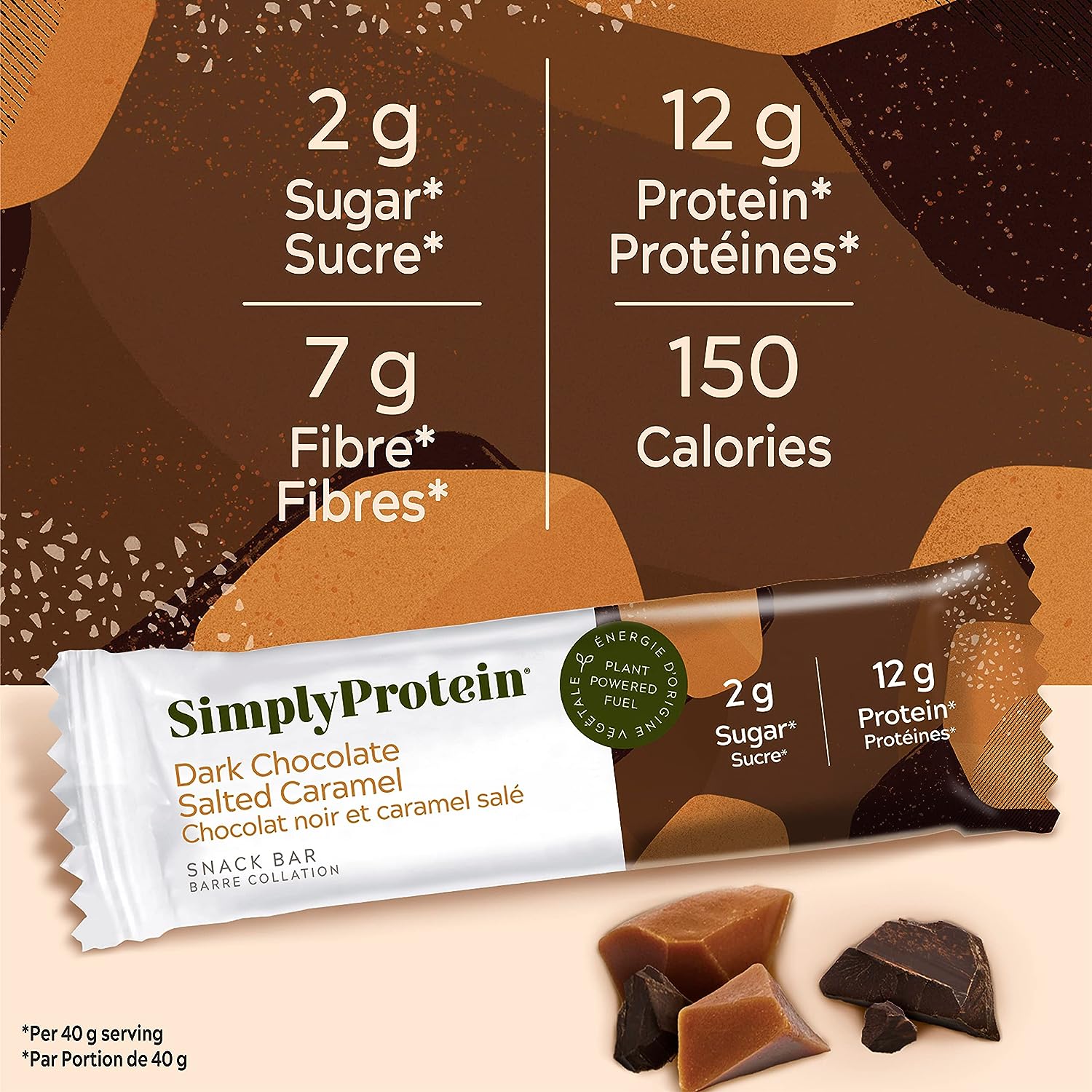 SimplyProtein Protein Snack Bar (1 bar) Protein Snacks Dark Chocolate Salted Caramel SimplyProtein