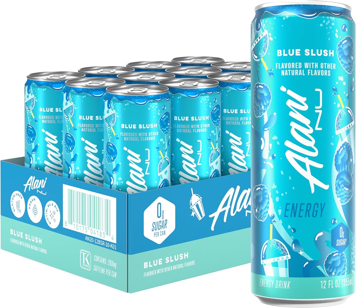 Alani Nu Energy case of 12 — Blue Slush