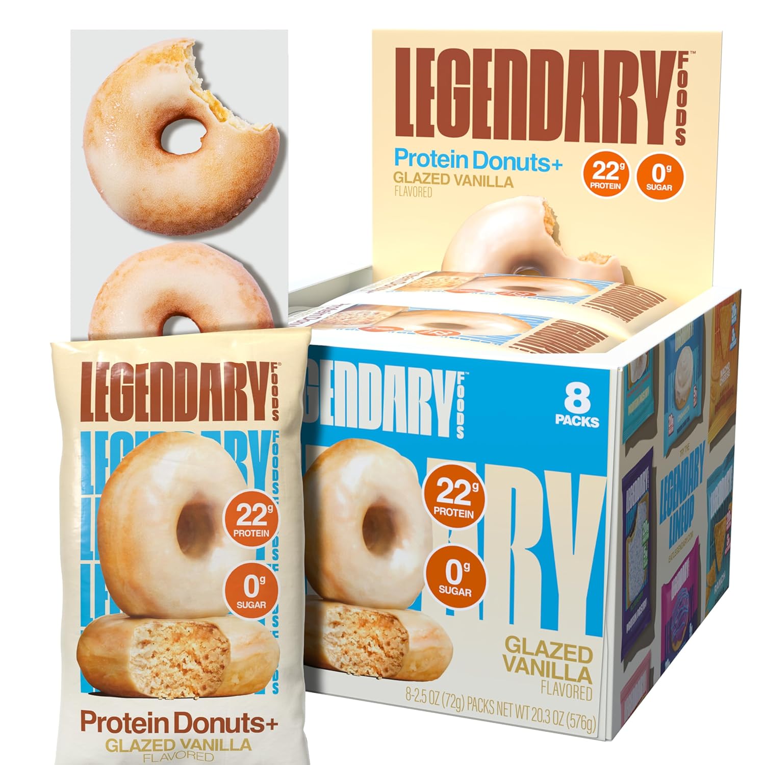 Legendary Glazed Protein Donuts (1 pack of 2 donuts)