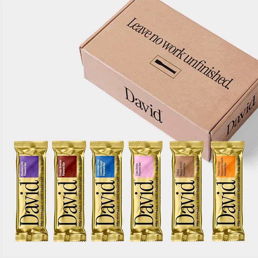David Protein Bars Variety Pack (6 bars)
