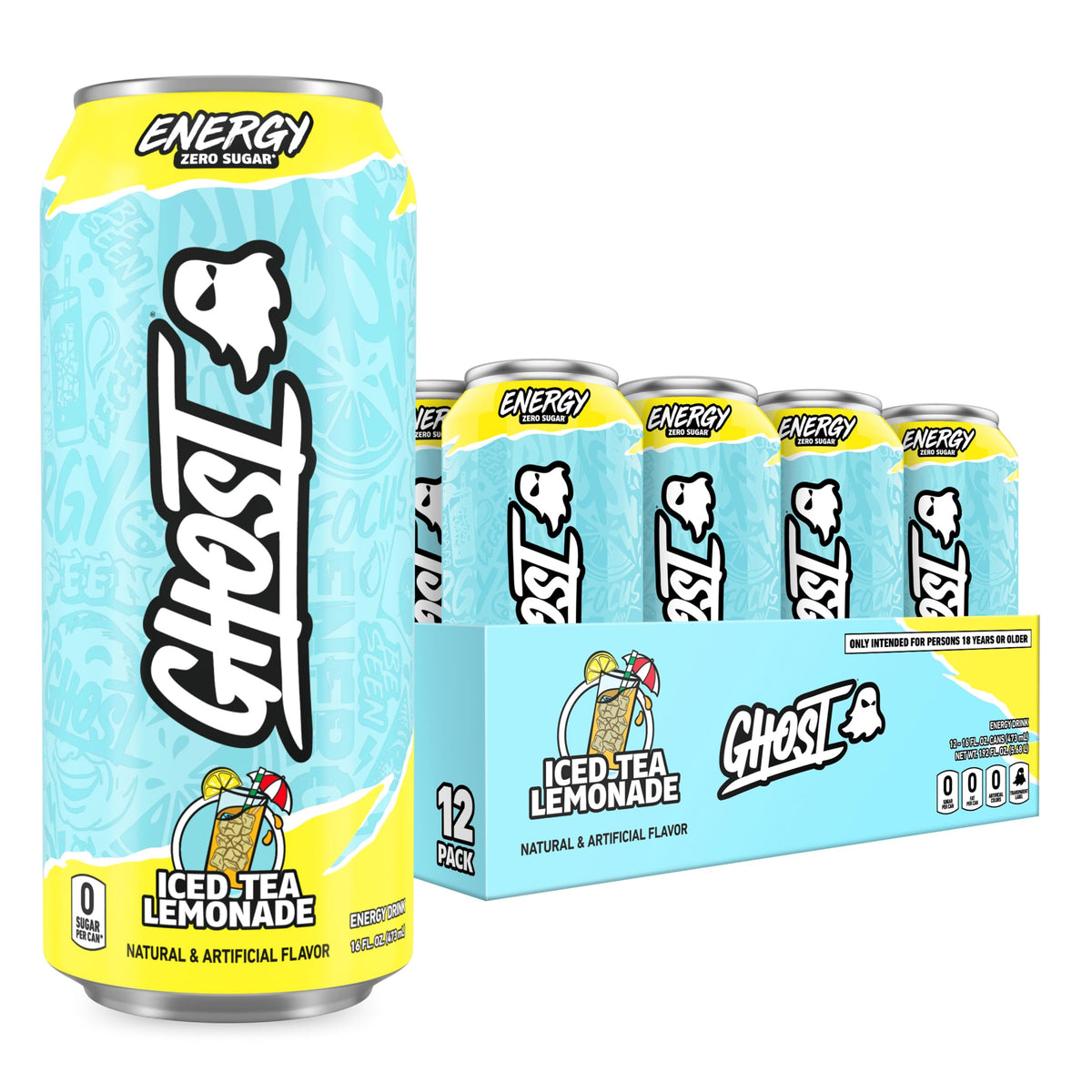 GHOST Energy case of 12 — Iced Tea Lemonade
