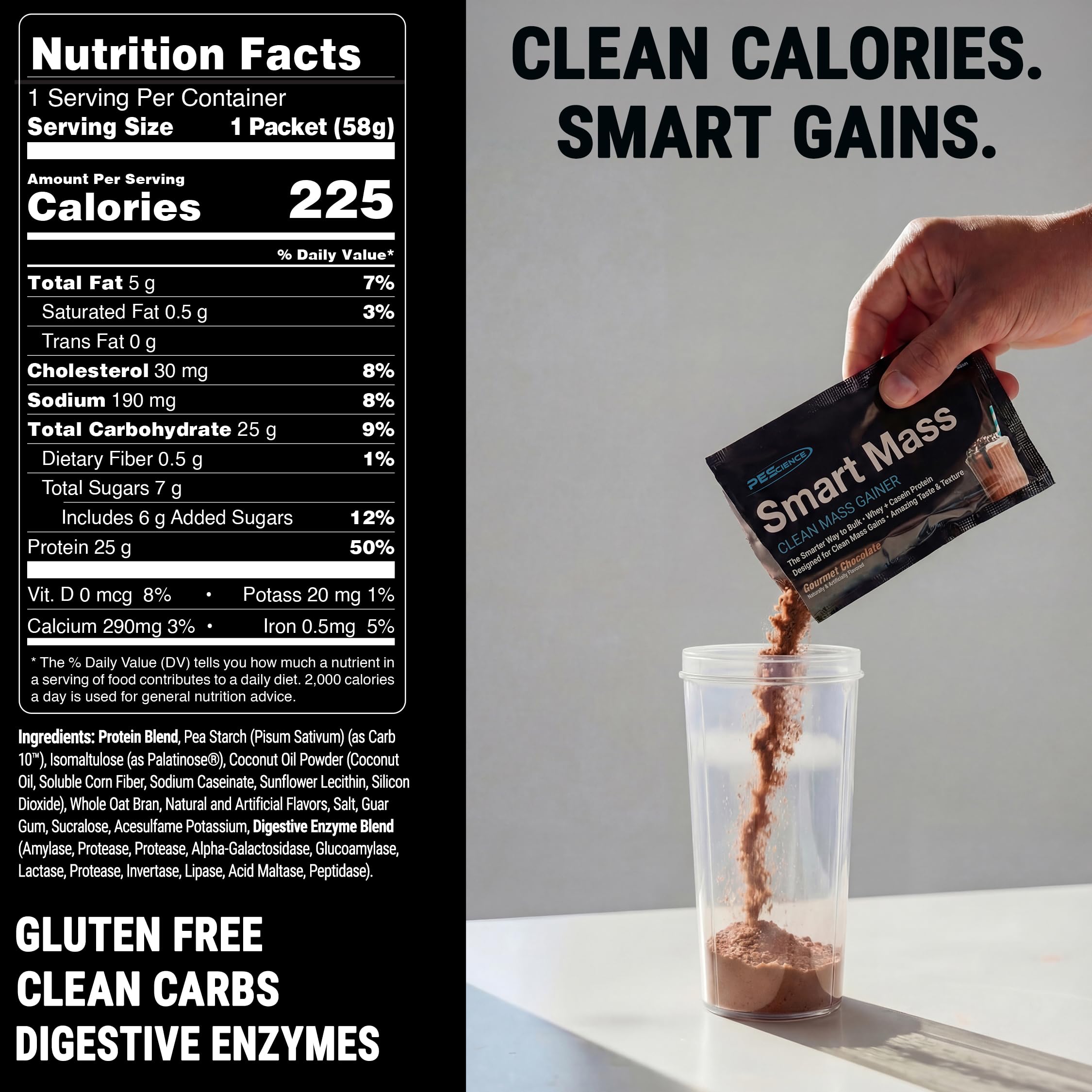 PEScience Smart Mass Clean Weight Gainer Sachets