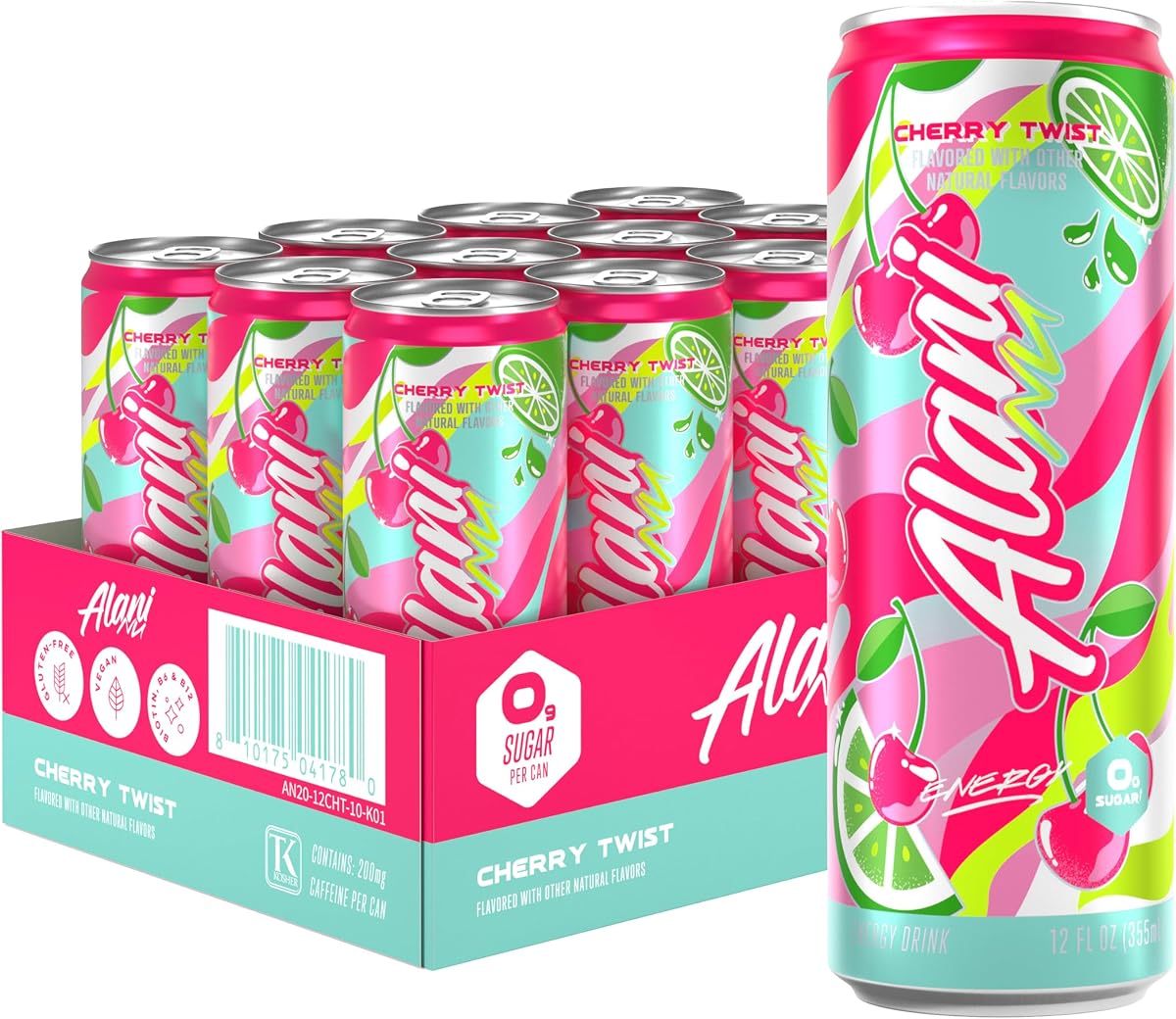 Alani Nu Energy case of 12 — Cherry Twist