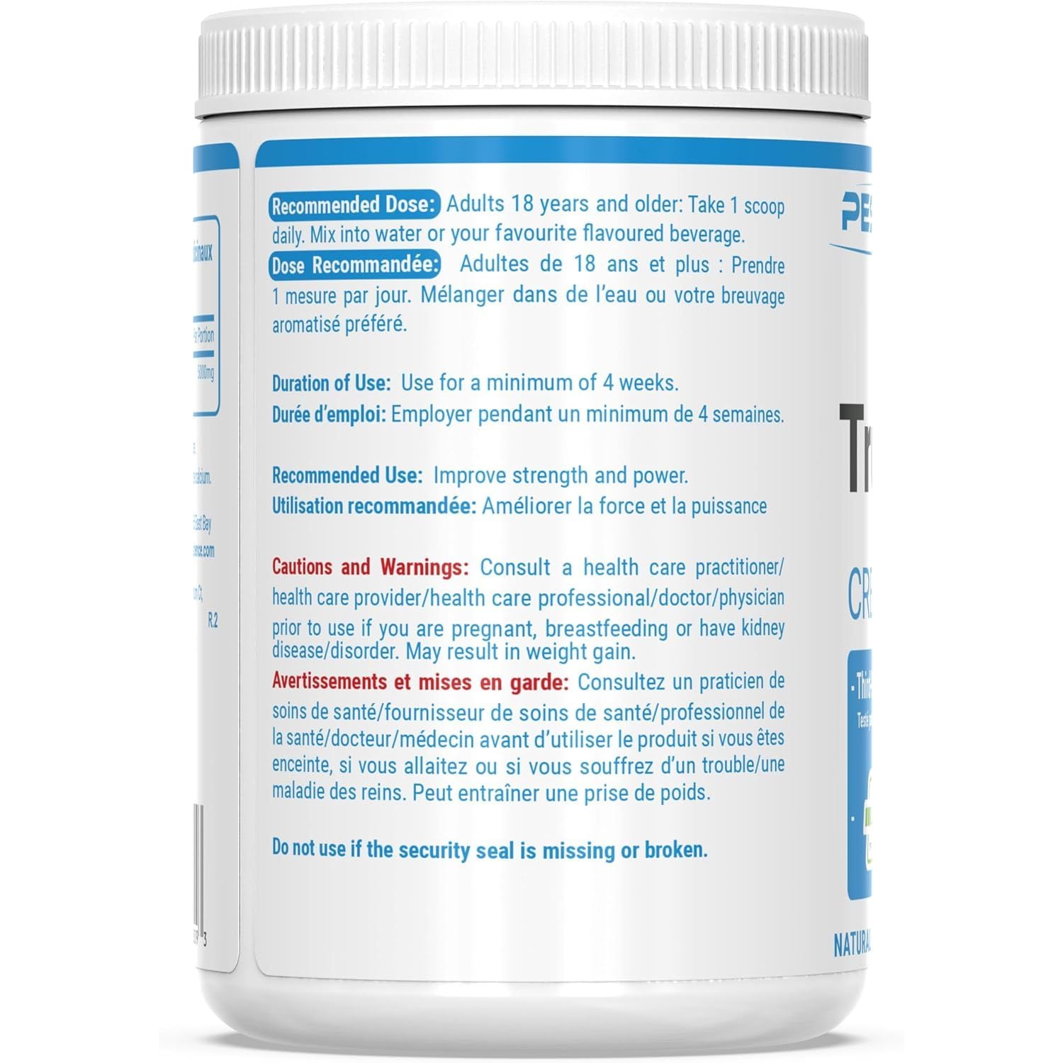 PEScience TruCreatine+ Creapure® Micronized Creatine Monohydrate Powder (90 Servings) — micronized creatine monohydrate powder (view 5)