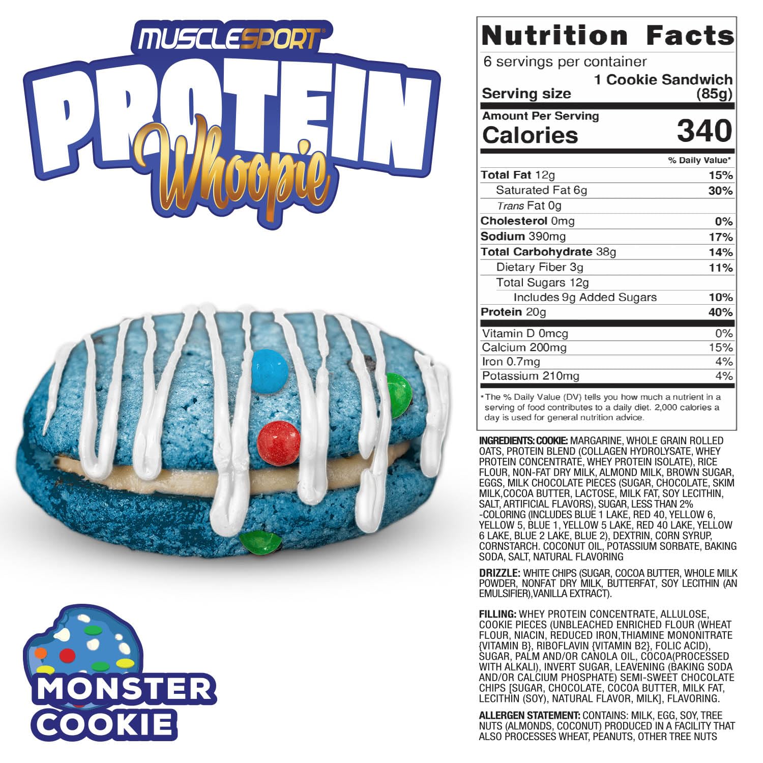 MuscleSport GF Protein Whoopies (1 whoopie)