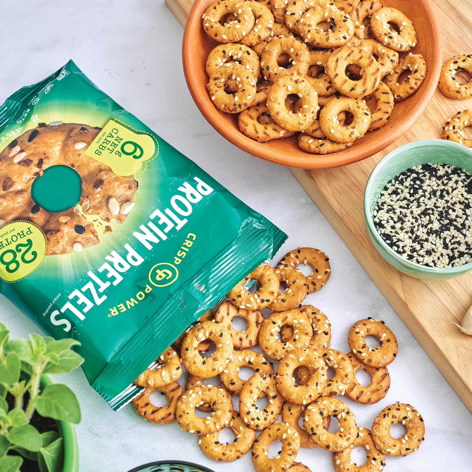 Crisp Power High Protein Keto Vegan Pretzels(1 bag)