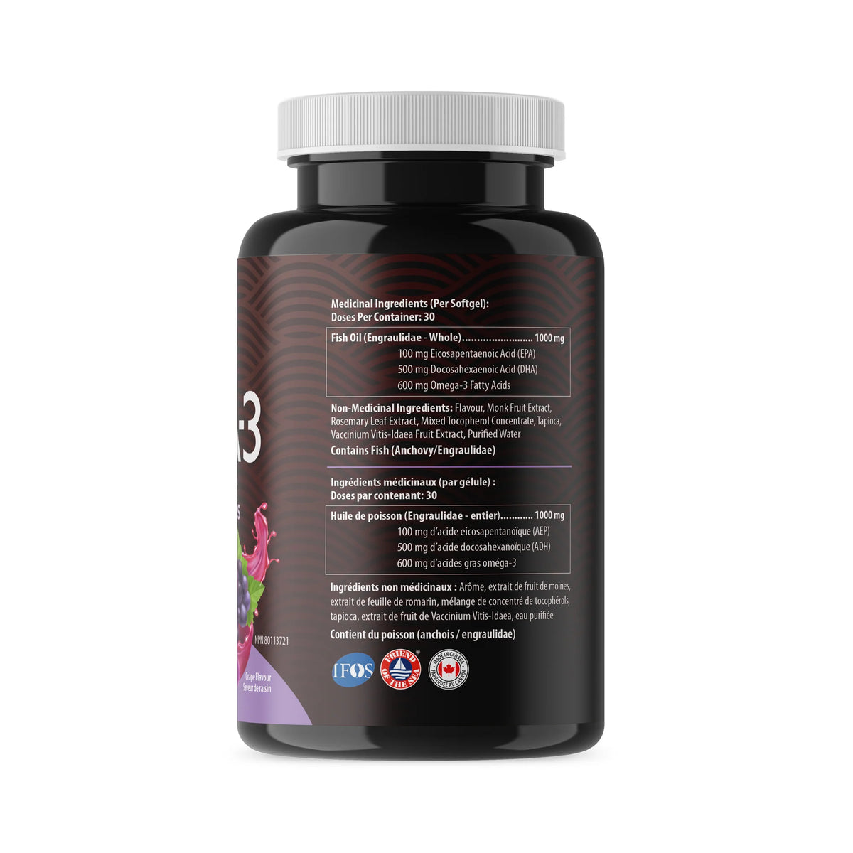 Aqua Omega-3 Fish Oil Chewables (120 Chewable Softgels), retail bottle