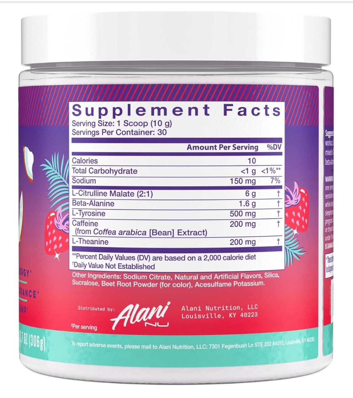 Alani Nu Pre-Workout Powder (30 servings)