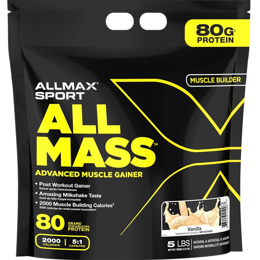 Allmax ALLMASS Gainer Protein Powder (5 lbs) - Top Nutrition and Fitness 