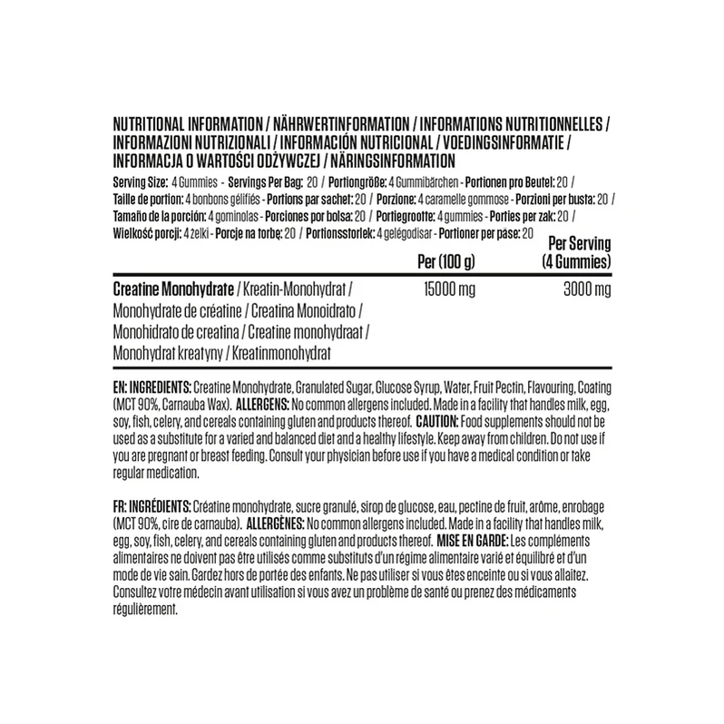Applied Nutrition Creatine Gummies (80 gummies) - Top Nutrition and Fitness 