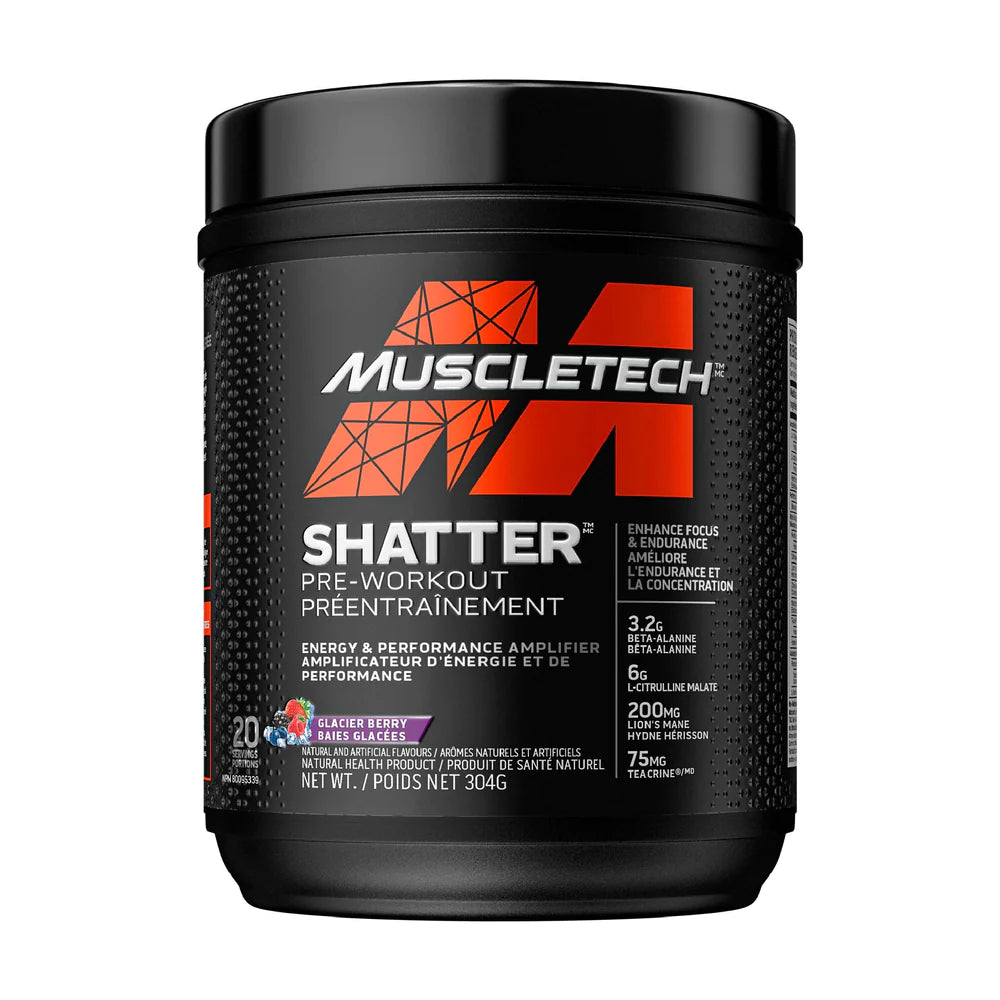 Muscletech Shatter Pre-Workout (20 servings) Pre-workout Icy Glacier Berry MuscleTech