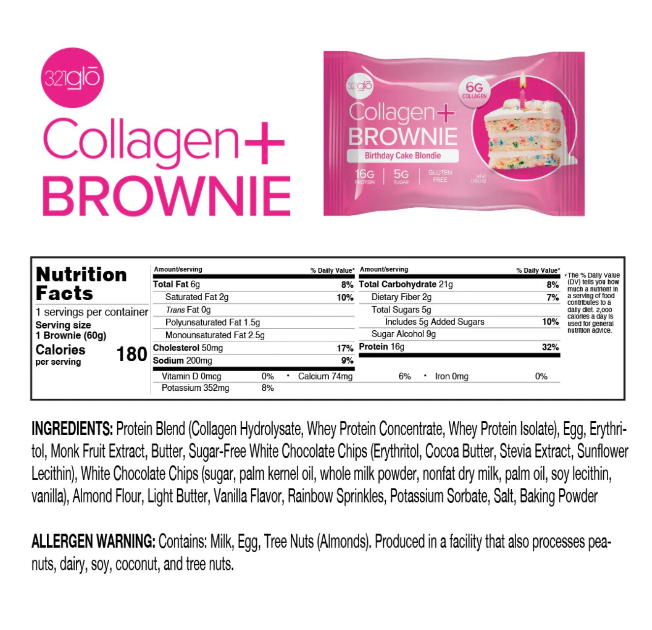 321GLO Brownie+ Collagen (1 Brownie)