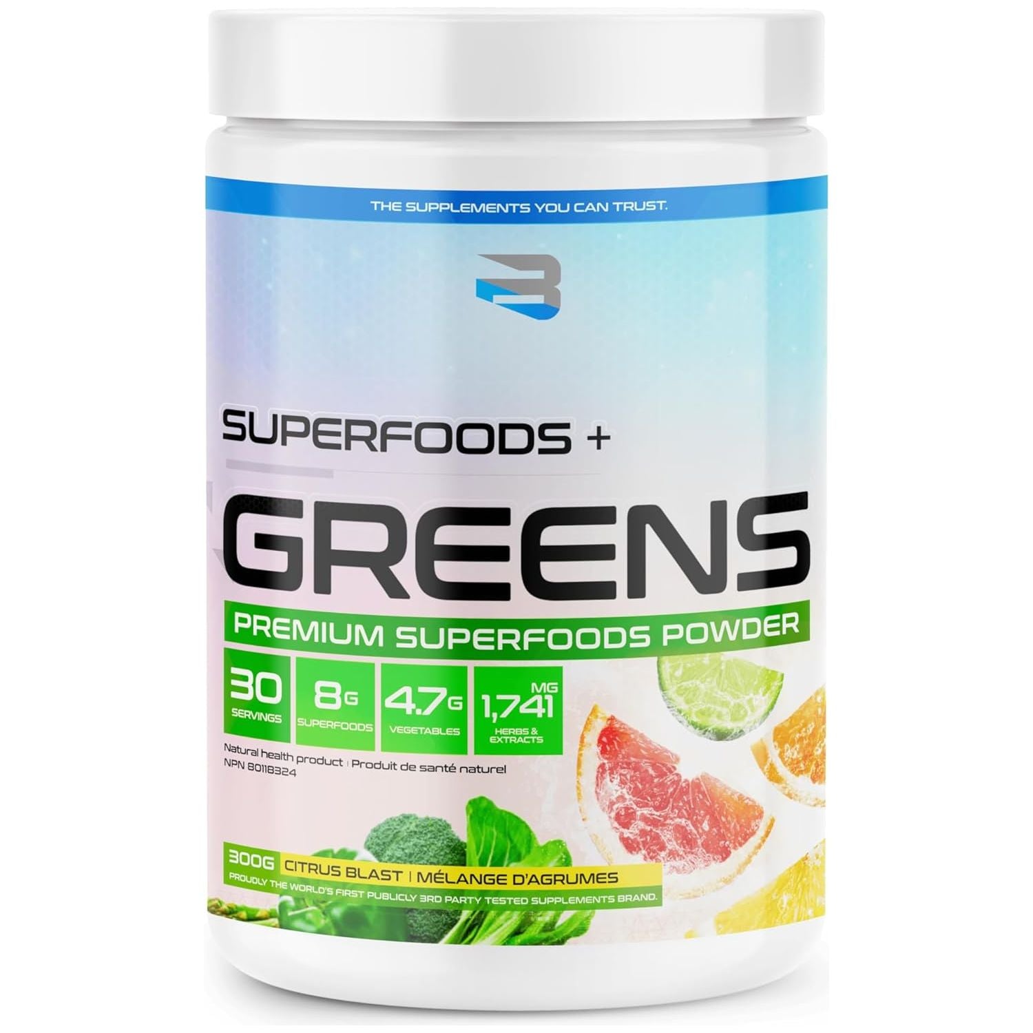 Believe Supplements Organic Greens (30 servings) - Top Nutrition and Fitness 
