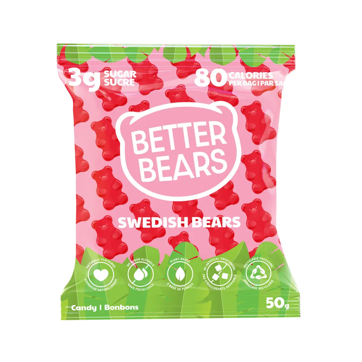 Better Bears Low Sugar Vegan Gummies (1 bag) Protein Snacks Swedish Bears Better Bears