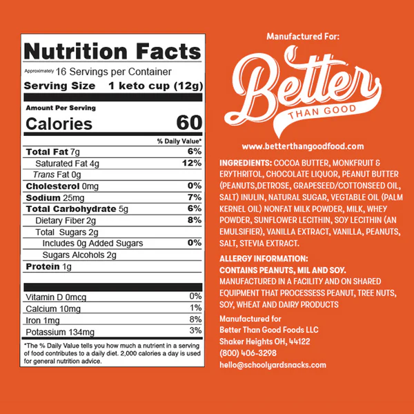 Better Than Good Peanut Butter Cups (16 servings) - Top Nutrition and Fitness 