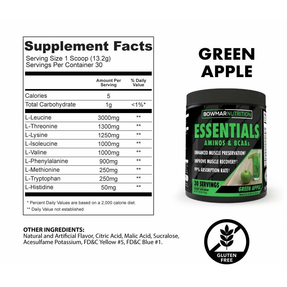 Bowmar Essentials Aminos & BCAA's (30 servings) 