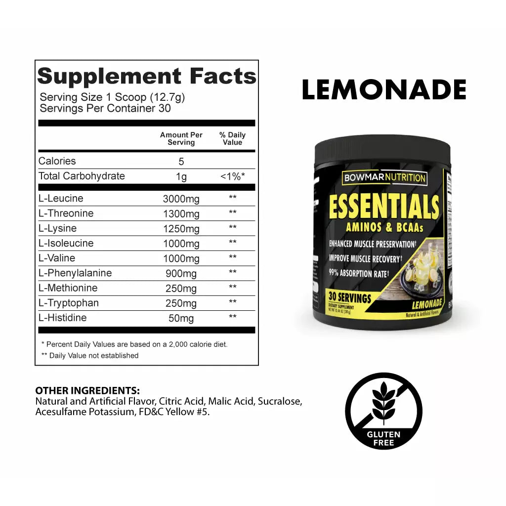 Bowmar Essentials Aminos & BCAA's (30 servings) 